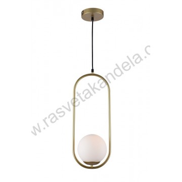Visilica 1xE27 LI2006 metal/staklo mat zlatna