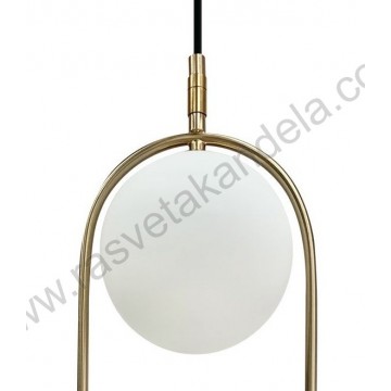 Visilica 2xE27 LI2007 metal/staklo mat zlatna