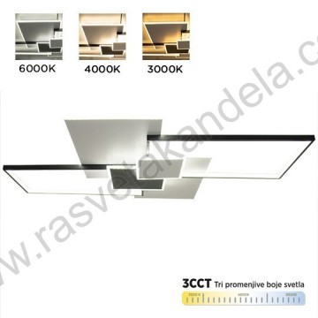LED plafonjera M205493-WB 115W 3000/4000/6000K crno-bela
