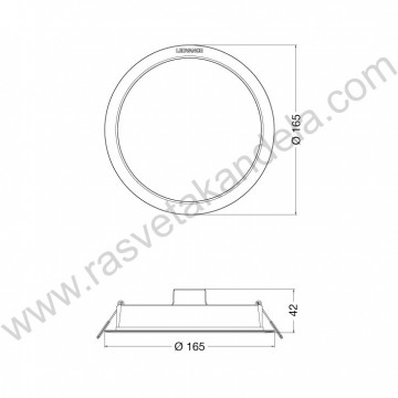 LED panel ugradni 13W 3000K LEDVANCE