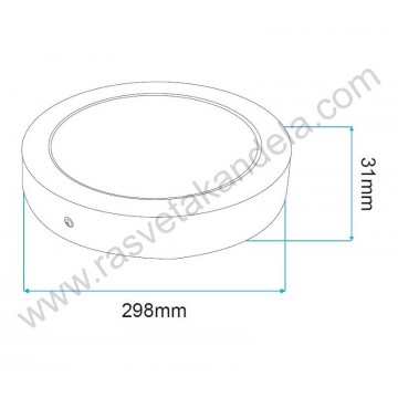 LED nadgradni panel M30NO 30W 4000K