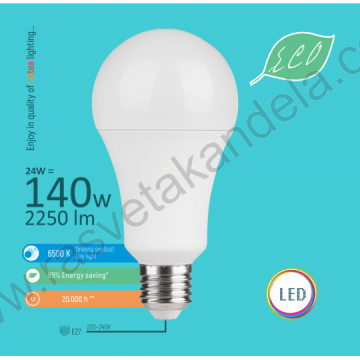 LED sijalica ECO E27 A90 24W 6500K