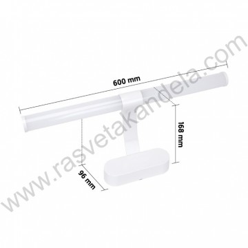 LED zidna lampa za slike i ogledala 8W 4000K bela