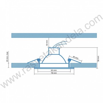 Rozetna crna + GU10 grlo