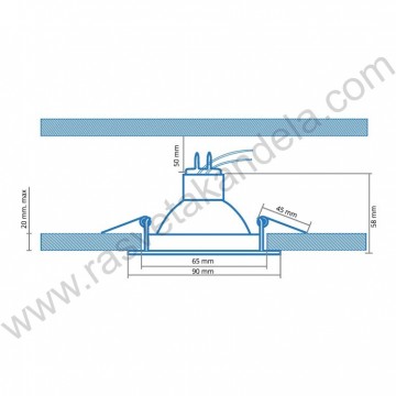 Rozetna usmeriva bela + GU10 grlo