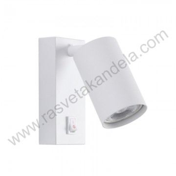 Spot lampa 1xGU10 BOXER bela sa prekidačem