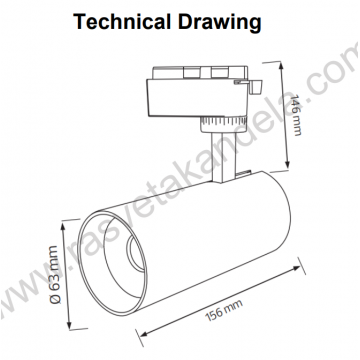 LED šinski reflektor 20W BREMEN-20 CCT crni