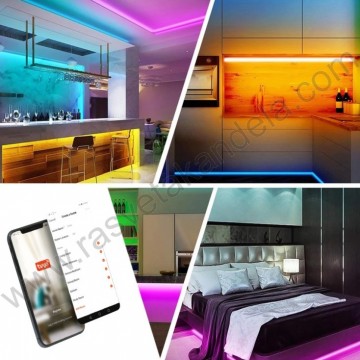 SET SMART RGB LED traka 5m 12V 30d IP20 LTK5050/30RGB-WF/5 adapter+daljinski