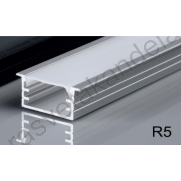 Aluminijumski profil za LED trake ugradni set PROFILE-R5 18,5x8,8x2000mm