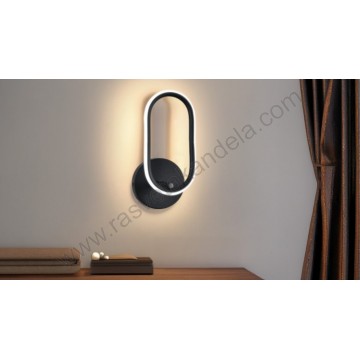 Led zidna lampa 8W 4000K ACROPOL crna