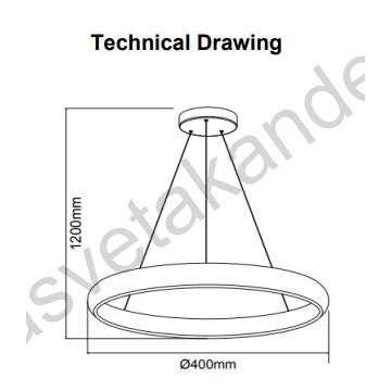 LED visilica 30W 4000K ESSENCE-30 rose gold
