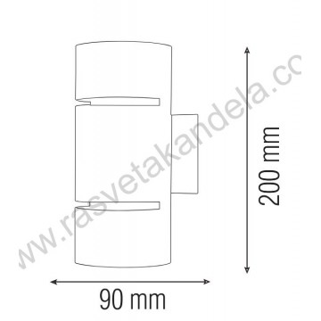 Led zidna lampa 10W 4200K MAESTRO crna