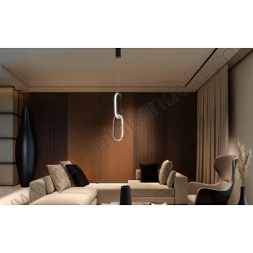 LED visilica SANTANA 12W 4000K crna