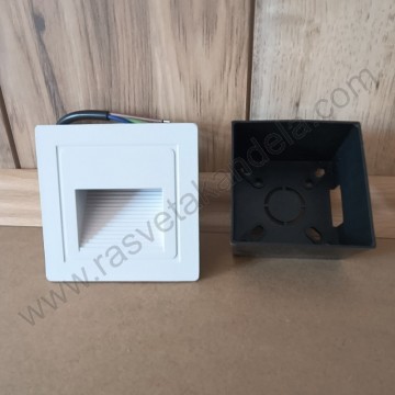 Spoljna ugradna LED lampa 3W 3000K ICON-S bela