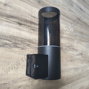 Baštenska zidna lampa 1xE27 M914 S crna+smoky