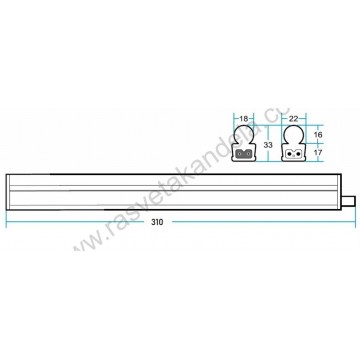 LED strela 30cm M2080 5W 3000K sa prekidačem