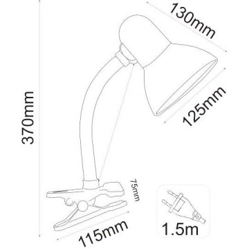 Stona radna lampa M1040 crvena/crna/plava/narandžasta/zelena/roze/srebrna/bela
