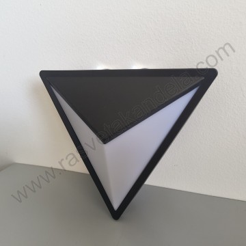 Baštenska zidna LED lampa DRAGON 15W 4200K crna