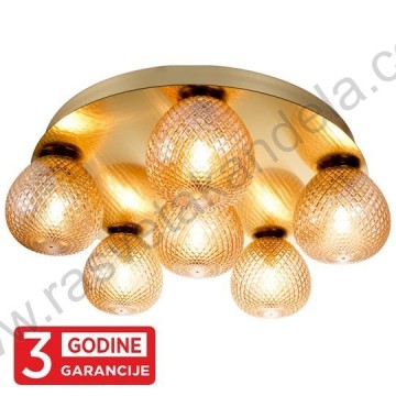 Luster plafonski 6xG9 PRISMA MAC9526-6 staro zlato+amber