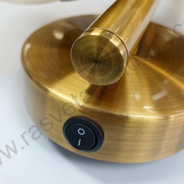 Zidna lampa 3xG9 GLOBE MAW9225-3 staro zlato+amber sa prekidačem