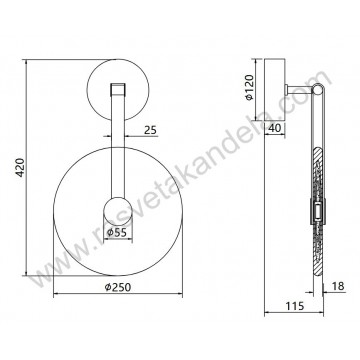 LED zidna lampa 5W 3000K ALTO MAW9442-1L zlatna