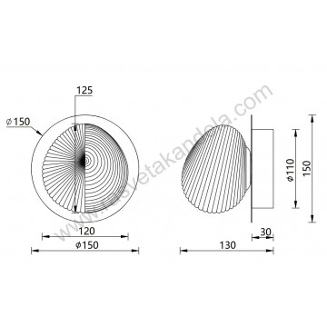 LED zidna lampa 4W 3000K PRISMA MAW9401-1S hrom+smoky