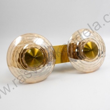 LED zidna lampa 12W 3000K ECLIPTICA MAW9451-2 staro zlato+amber