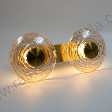 LED zidna lampa 12W 3000K ECLIPTICA MAW9451-2 staro zlato+amber