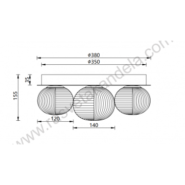 LED Luster plafonski 16W 3000K PRISMA MAC9401-4 hrom+smoky