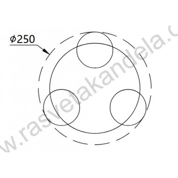 LED visilica 18W 3000K SHADOW MAP9504-3 bronzana+amber
