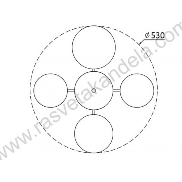 LED visilica 16W 3000K ETERNA MAP9461-4 crna+smoky