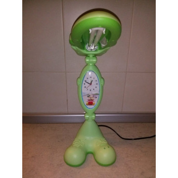 Dečija radna lampa HL036 zelena maca sa satom