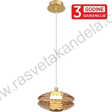 LED visilica 6W 3000K ECLIPTICA MAP9451-1 staro zlato+amber