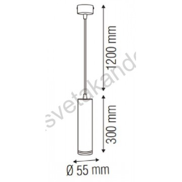 Visilica GU10 VERTEX bela