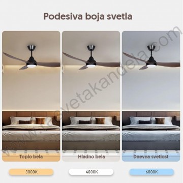 Plafonski ventilator sa LED svetlom 132cm CFB5205L-3/40