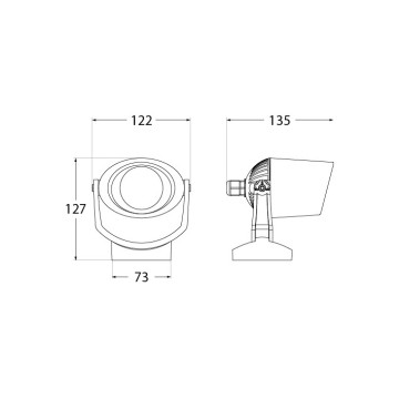 Baštenska spoljna lampa Fumagalli 1xGU10 MINITOMMY EL IP66 crna