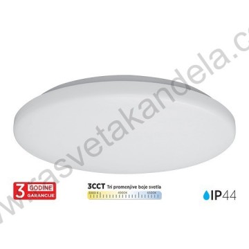 LED plafonjera Ø30cm M205710 24W 3000/4000/6500K IP44 bela