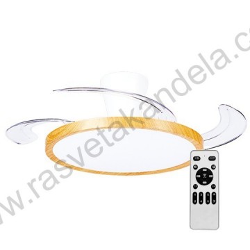 Luster ventilator sa LED svetlom MV5040-WD 30W 3000/4000K/6500K boja drveta