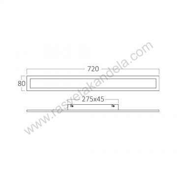 Baštenska zidna LED lampa 18W 3000K IP54 crna BRY-LINE-75