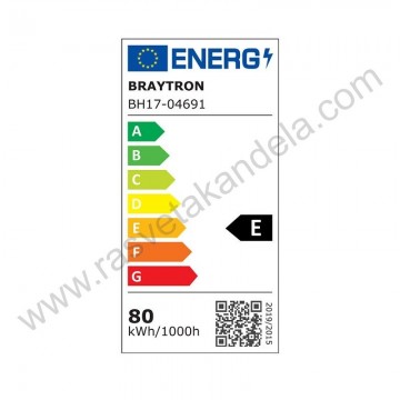 Led luster plafonjera 3CCT 80W crna sa daljinskim BRY-NELA-SS3-RND-BLC
