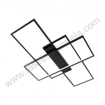Led luster plafonjera 3CCT 80W crna sa daljinskim BRY-NELA-SS3-RND-BLC