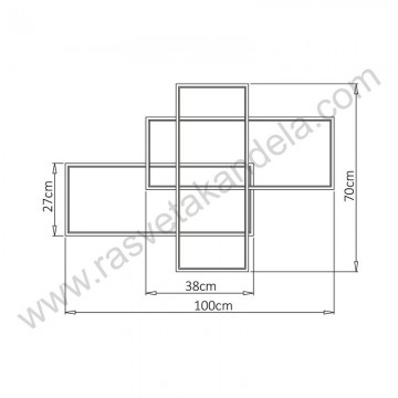 Led luster plafonjera 3CCT 80W crna sa daljinskim BRY-NELA-SS3-RND-BLC