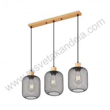Visilica 3xE27 metal+drvo BRY-W001S-3H