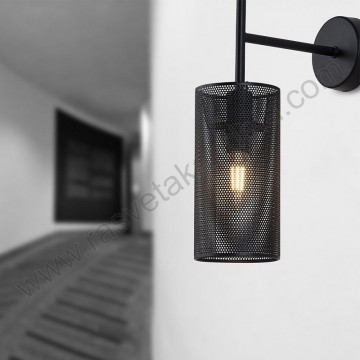 Zidna lampa 1xE14 metalna crna BRY-W002W-1H