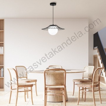 Visilica 1xE27 metalna crna BRY-W004R-1H