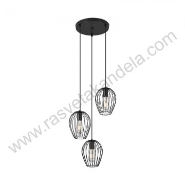 Visilica 3xE27 metalna crna BRY-W005R-3H
