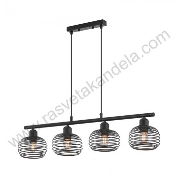 Visilica 4xE27 metalna crna BRY-W008S-4H