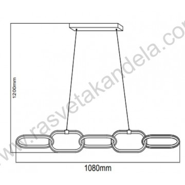 LED visilica 36W 4000K EMPIRE-36 crna