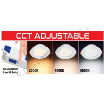 Ugradni LED panel 3CCT 30W 3000/4000/6500K ALEXA-30 crni