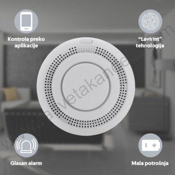Wi-Fi smart senzor dima sa sirenom
